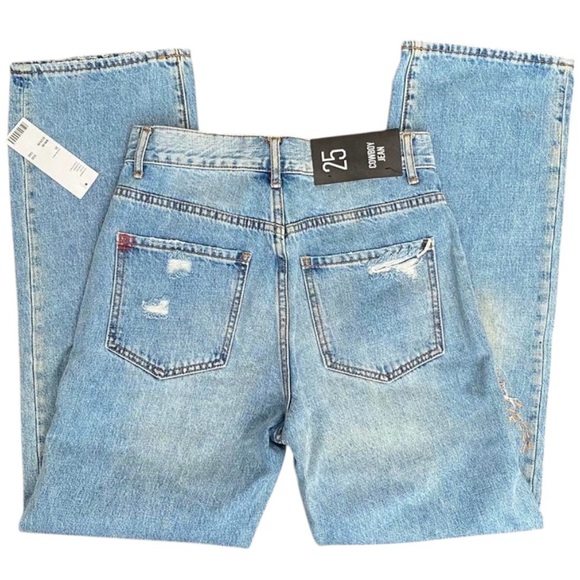 NWT bdg high waisted cowboy jeans in stitched medium wash - Picture 3 of 3
